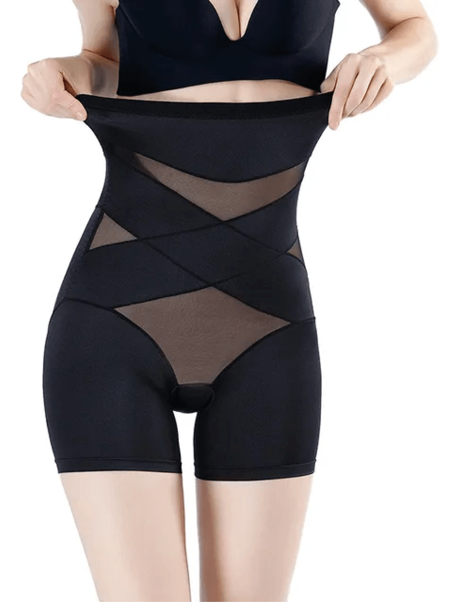 KROHN-E Damen High-Waist Shapewear Kompression Beige Formend