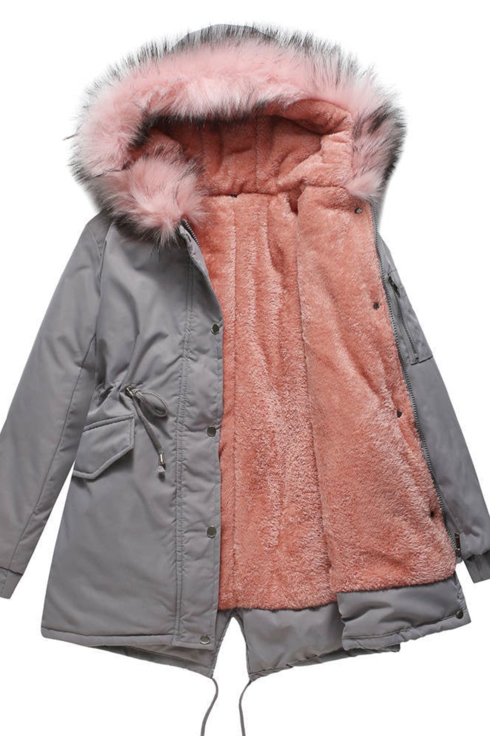 Damen-Parka mit Kunstfellkapuze – Modell Millicent