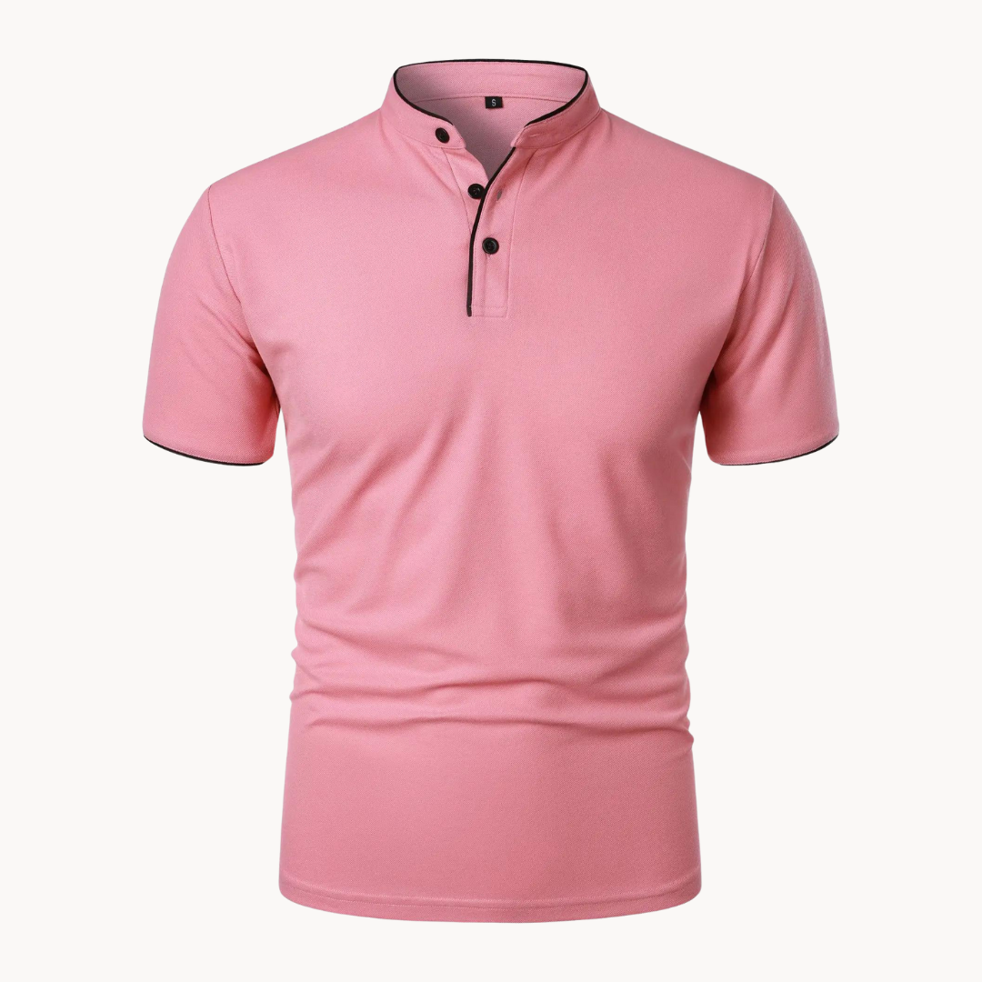 Percival | Herren Poloshirt mit Stehkragen Kurzarm