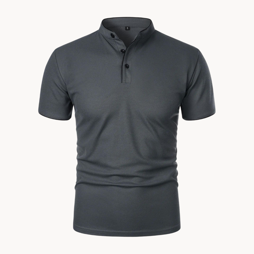 Percival | Herren Poloshirt mit Stehkragen Kurzarm