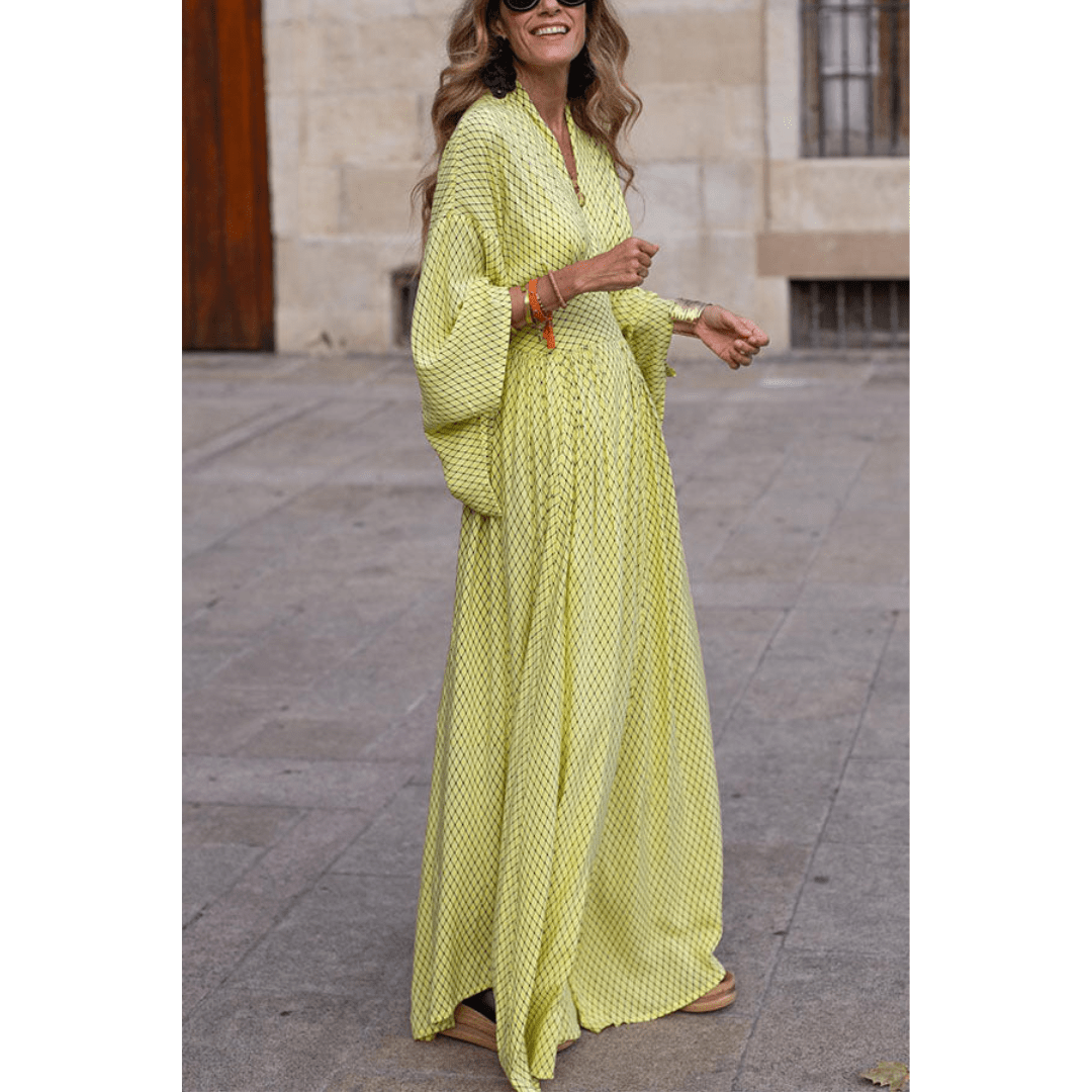 Maxikleid Pergewina im geometrischen Design