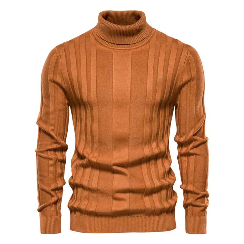 Herrenpullover mit Rollkragen und guter Passform
