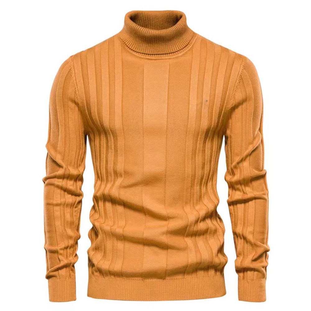 Herrenpullover mit Rollkragen und guter Passform
