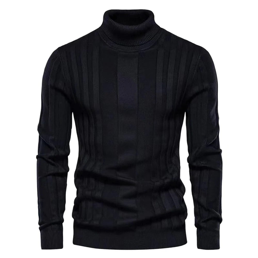 Herrenpullover mit Rollkragen und guter Passform