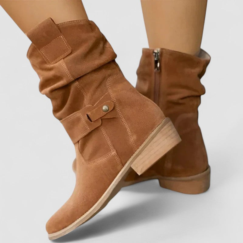 KROHN-E Damen Orthopädische Stiefel Stützend Komfort Schwarz