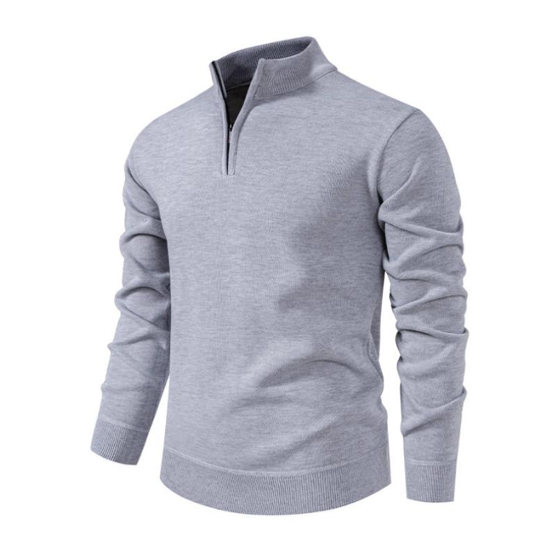 Krohn-e | Halb-zip Strickpullover Weich und Warm Zeitloses Design
