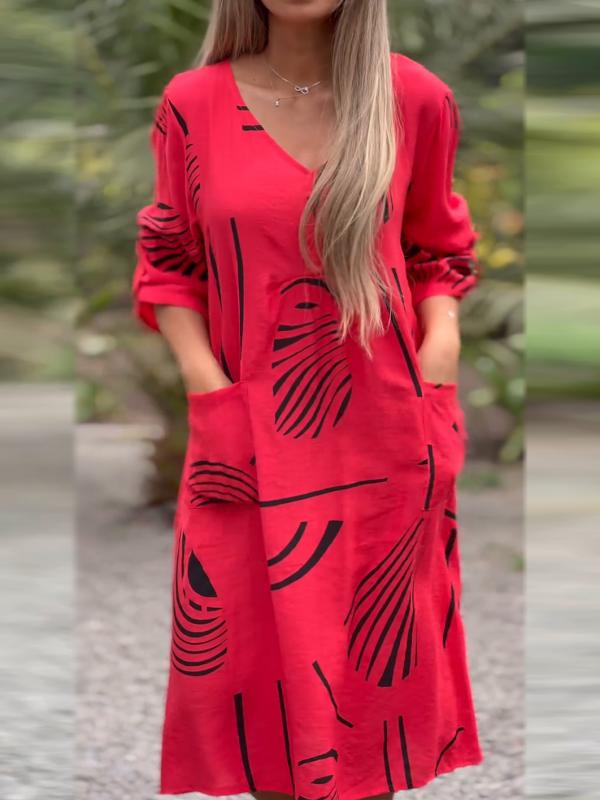 V-Ausschnitt Kleid - Lesia