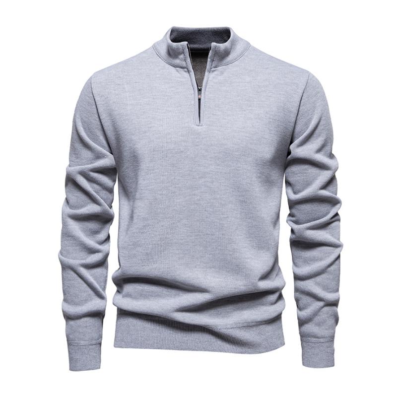 Krohn-e | Halb-zip Strickpullover Weich und Warm Zeitloses Design