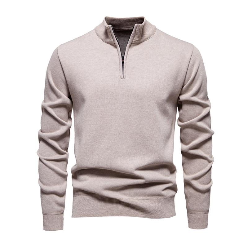 Krohn-e | Halb-zip Strickpullover Weich und Warm Zeitloses Design