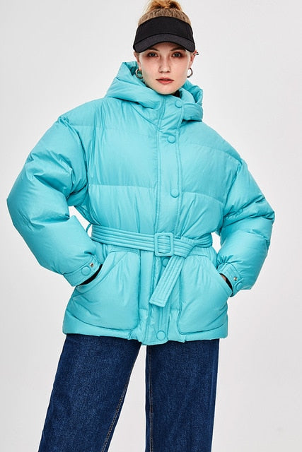 Krohn-e | Damen-Steppjacke mit Gürtel "Street Chic"