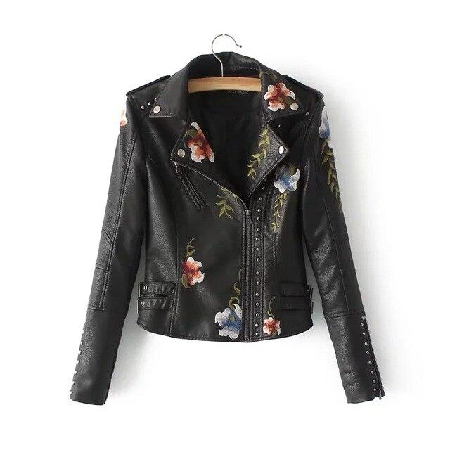 Krohn-e | Geblümte Lederjacke
