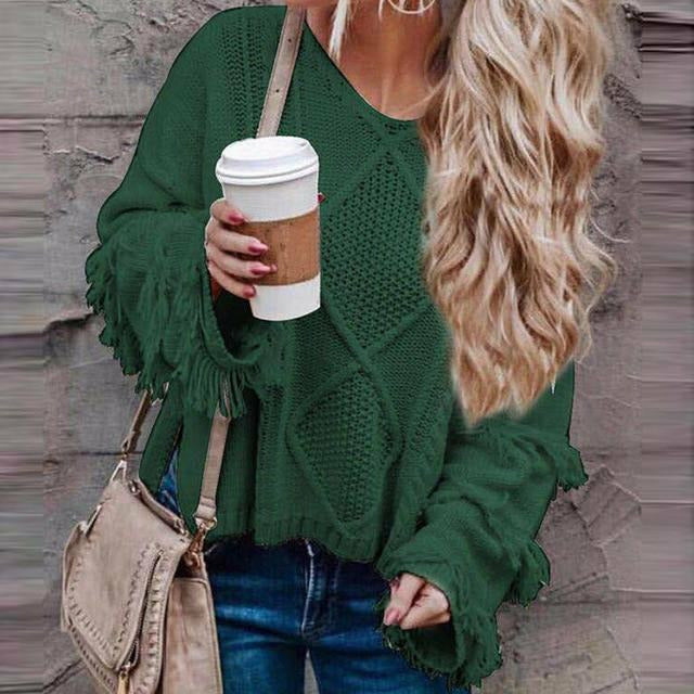 Krohn-e | Loose Fransenpullover