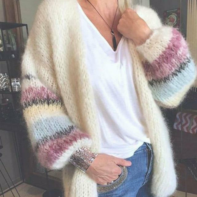 Krohn-e | Gestreifte Strickjacke mit Klassischem Design