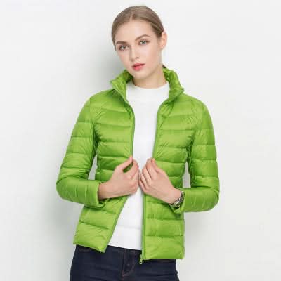 Krohn-e | Leuchtend Grüner Puffer für Herbst und Winter für Frauen