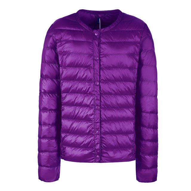 Krohn-e | Daunenjacke ohne Kragen "Elegance Essential"