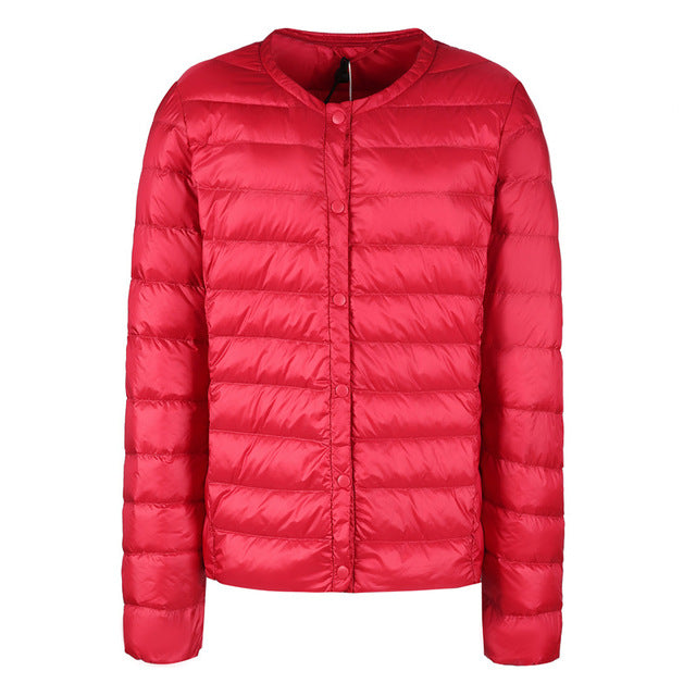 Krohn-e | Daunenjacke ohne Kragen "Elegance Essential"