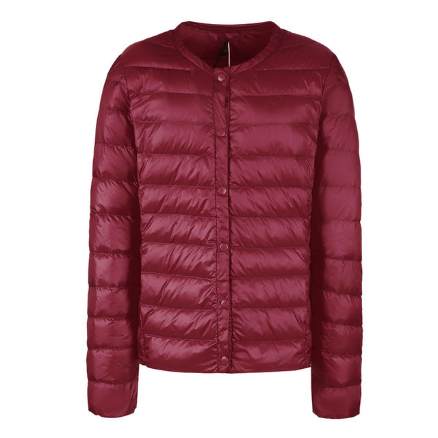 Krohn-e | Daunenjacke ohne Kragen "Elegance Essential"