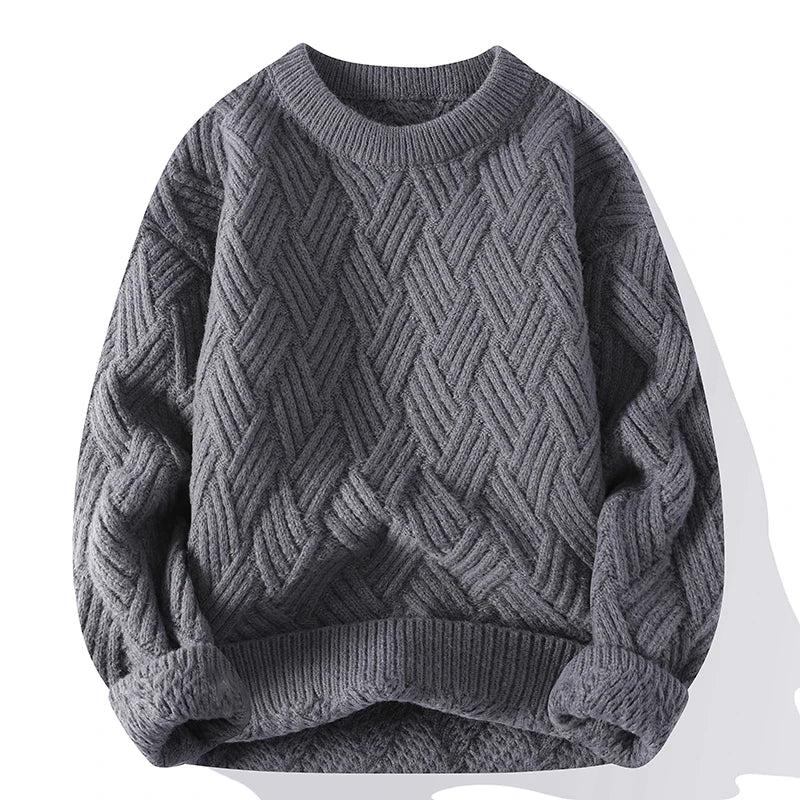 Kjell Pullover mit strukturiertem Rundhals