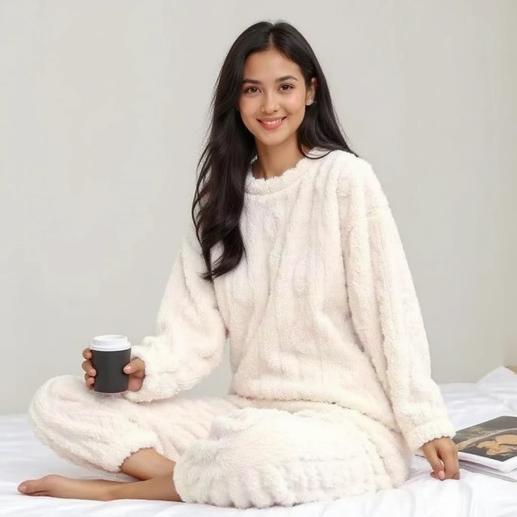 Patricia: Warmer und flauschiger Fleece-Pyjama