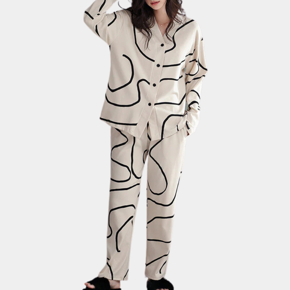 KIMBERLY: Luxuriöses Damen-Pyjamaset – Zauberhafte Nächte garantiert