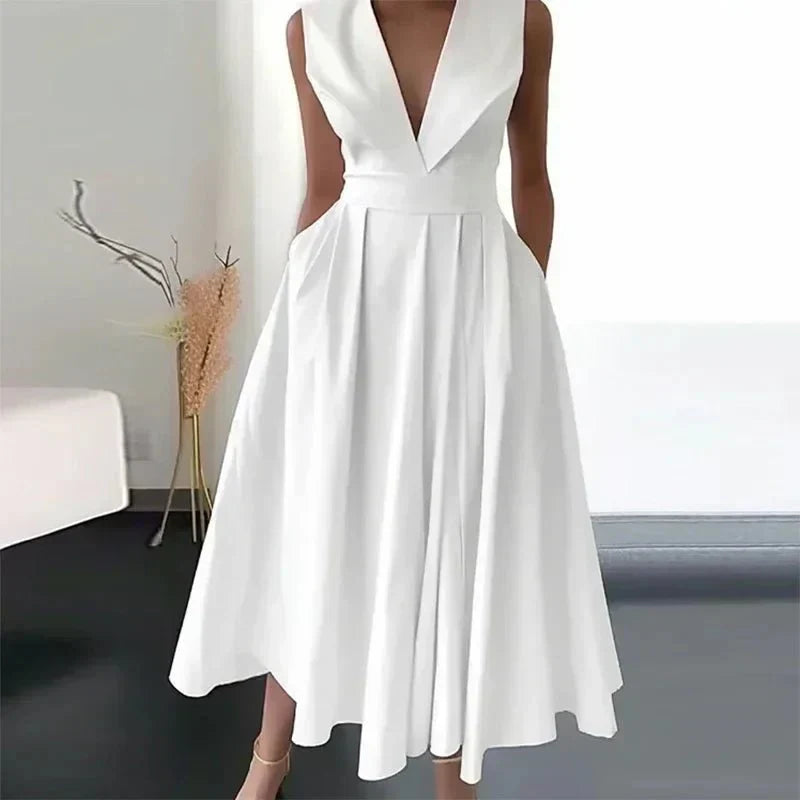 Quelinda Partykleid mit V-Ausschnitt