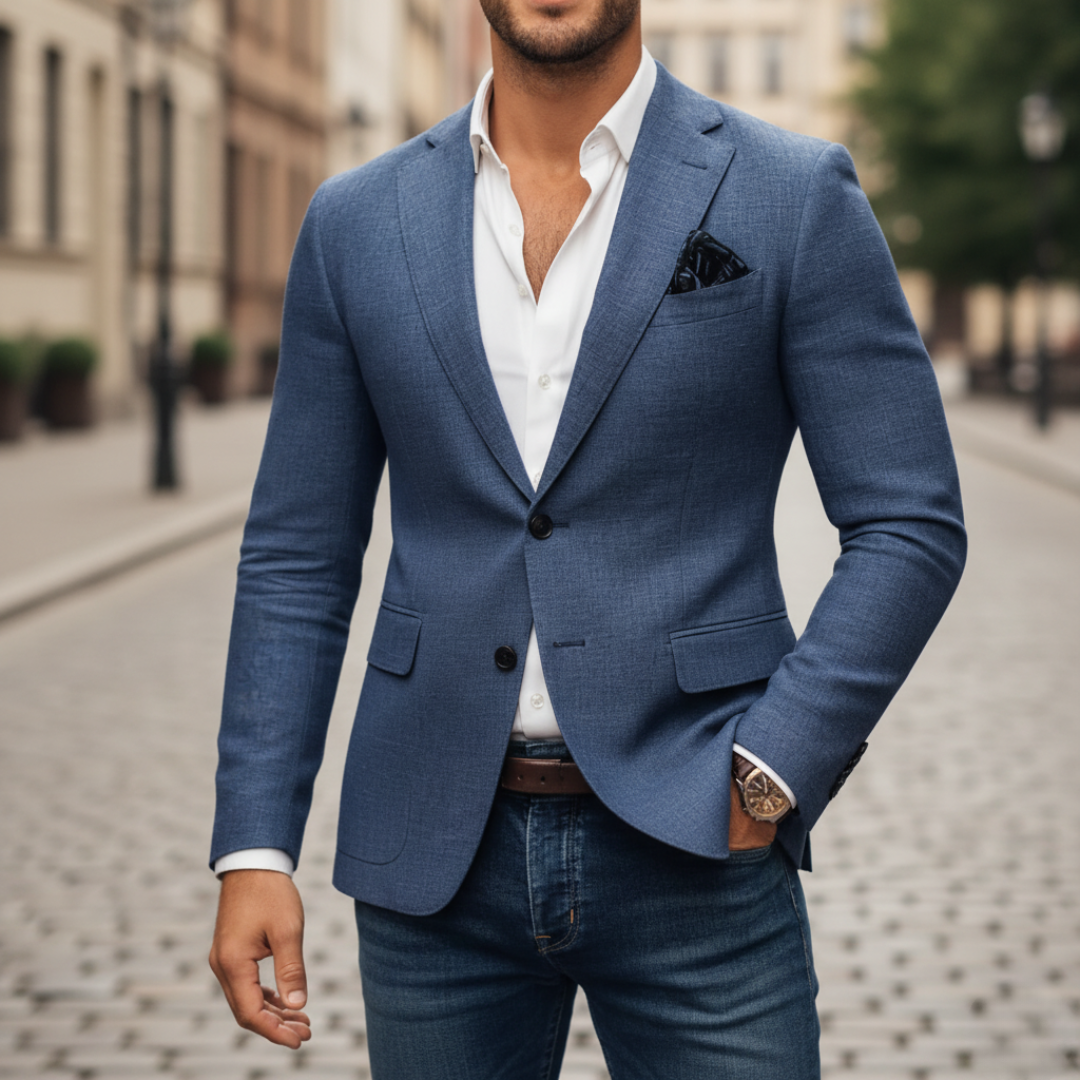 Raffael | Herren Slim Fit Sakko Einknopf Blazer