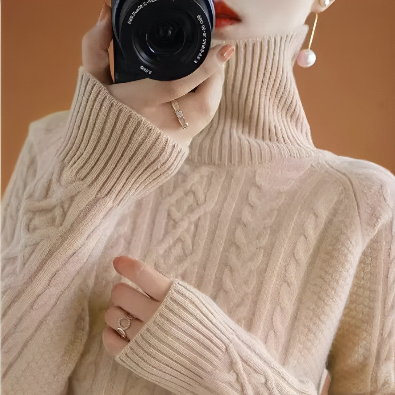 Keighley Kaschmirpullover mit Rollkragen