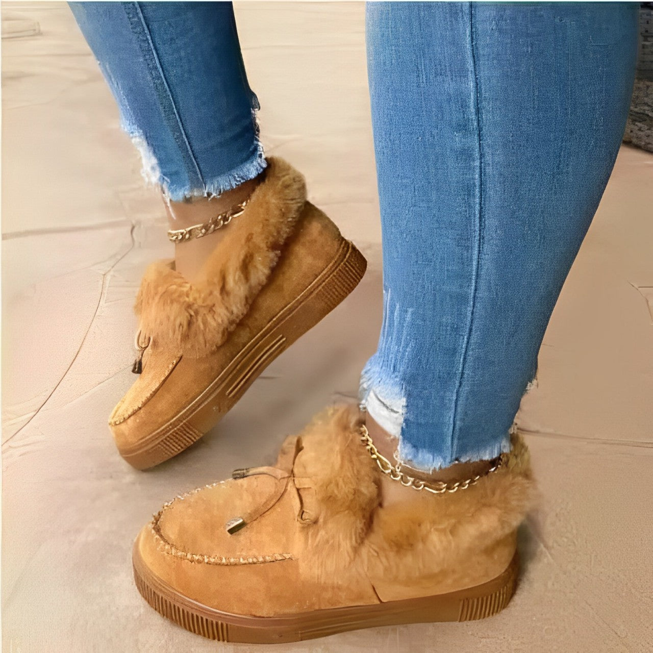 Robuste Baumwollsamt-Schnürstiefel Jolie