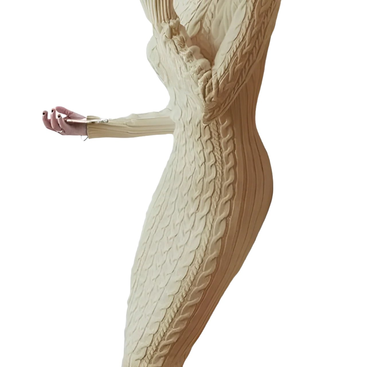 Daniella: Figurbetontes Strickkleid im Wickeldesign