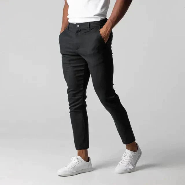 Herren Stretch Chinos mit bequemem Slim Fit und elastischem Bund