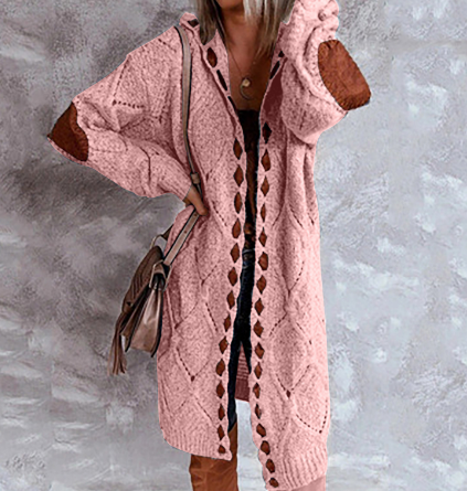 Krohn-e | Langarm-Cardigan mit Kapuze für Damen
