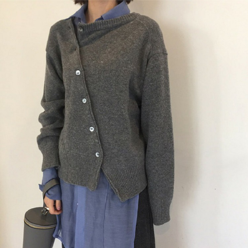 Krohn-e | Cardigan - Damen Herbst Weicher Cashmere Wickelcardigan