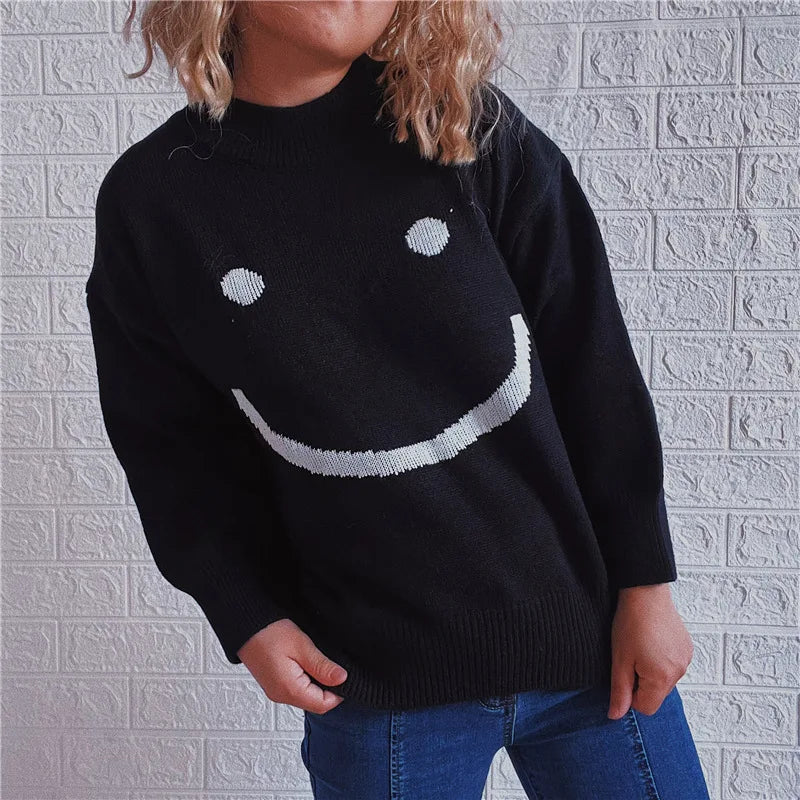 Herone Damen Langarmshirt mit süßem Smiley-Muster für den Herbst