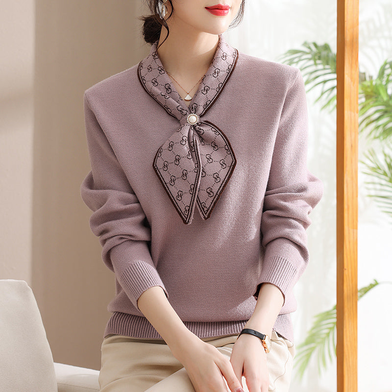 Milou Damenpullover: Einfacher, dicker Strickpullover