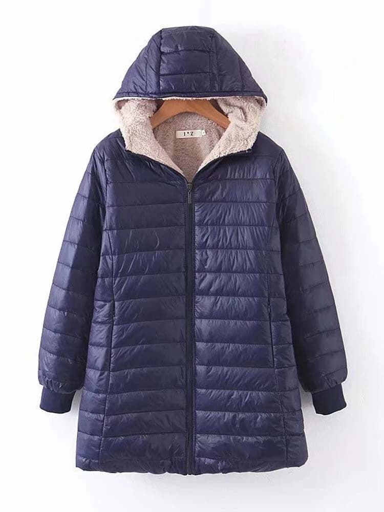 Krohn-e | Gepolsterte Jacke - Leicht und Isoliert - Mittlere Oberschenkellänge - Hoher Kragen - Reißverschlussverschluss