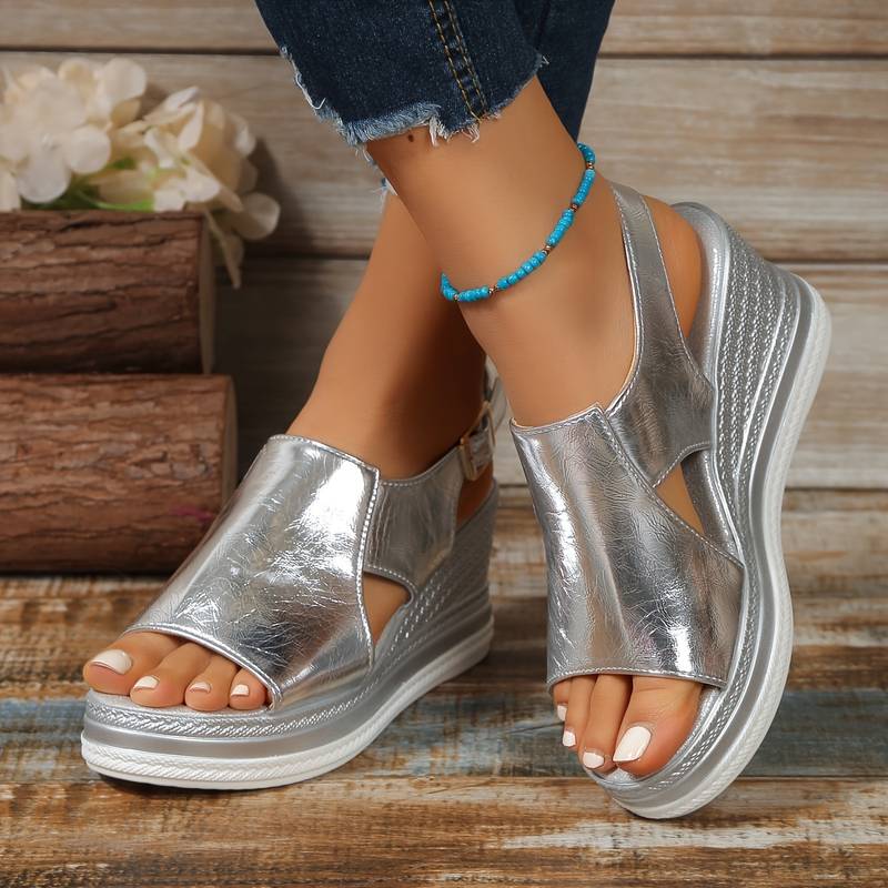 KROHN-E Damen Sandalen Fußgewölbe-Unterstützung Verstellbar