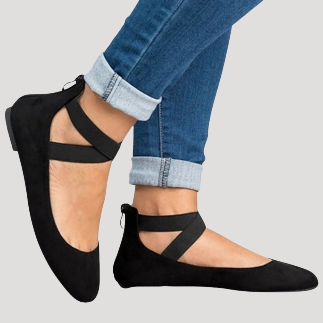 Saskia | Damen Riemchen Ballerinas