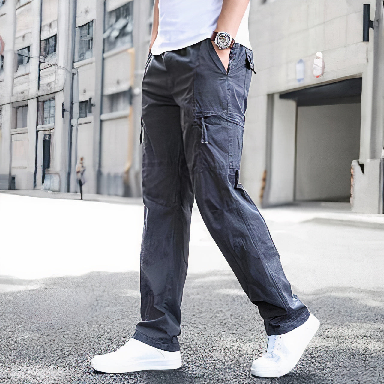 Männer Cargohose Sommer - schmal geschnitten - Roswith