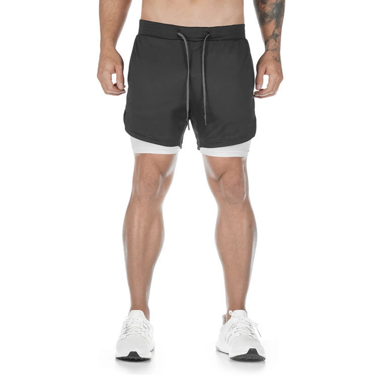 Sommerliche 2-in-1-Trainingshorts mit Schnelltrocknung - Wendelin