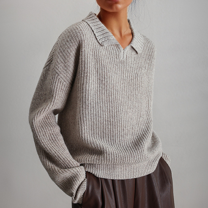 Krohn-e | Strick Lockerer Pullover mit Langen Ärmeln