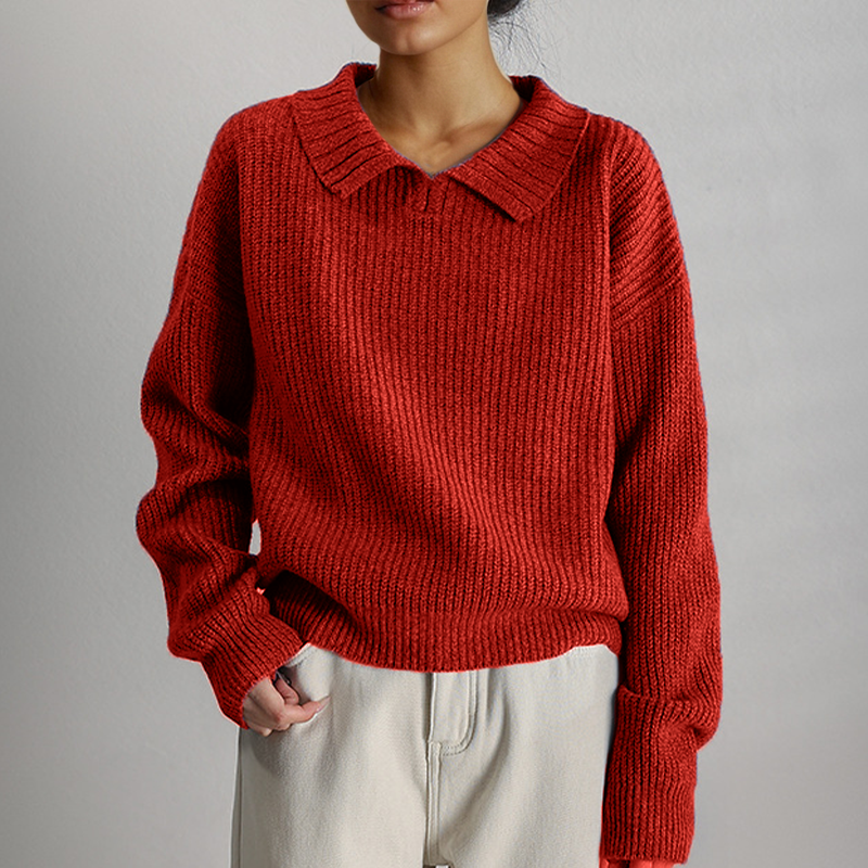 Krohn-e | Strick Lockerer Pullover mit Langen Ärmeln