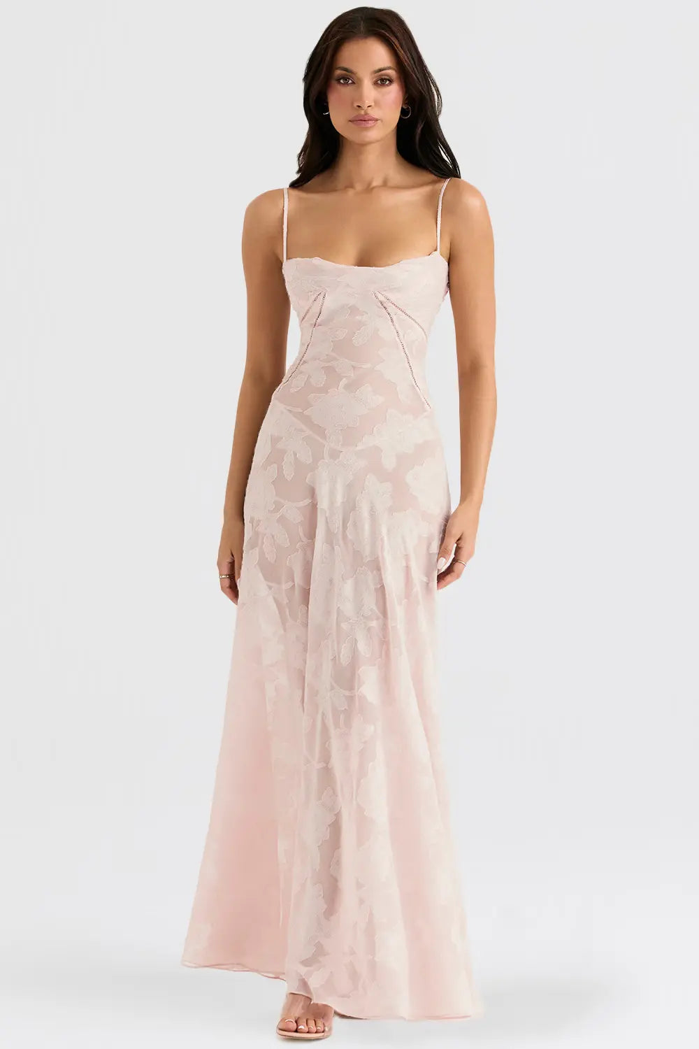 KROHN-E Damen Langes Sommerkleid Rückenfrei Verstellbare Träger