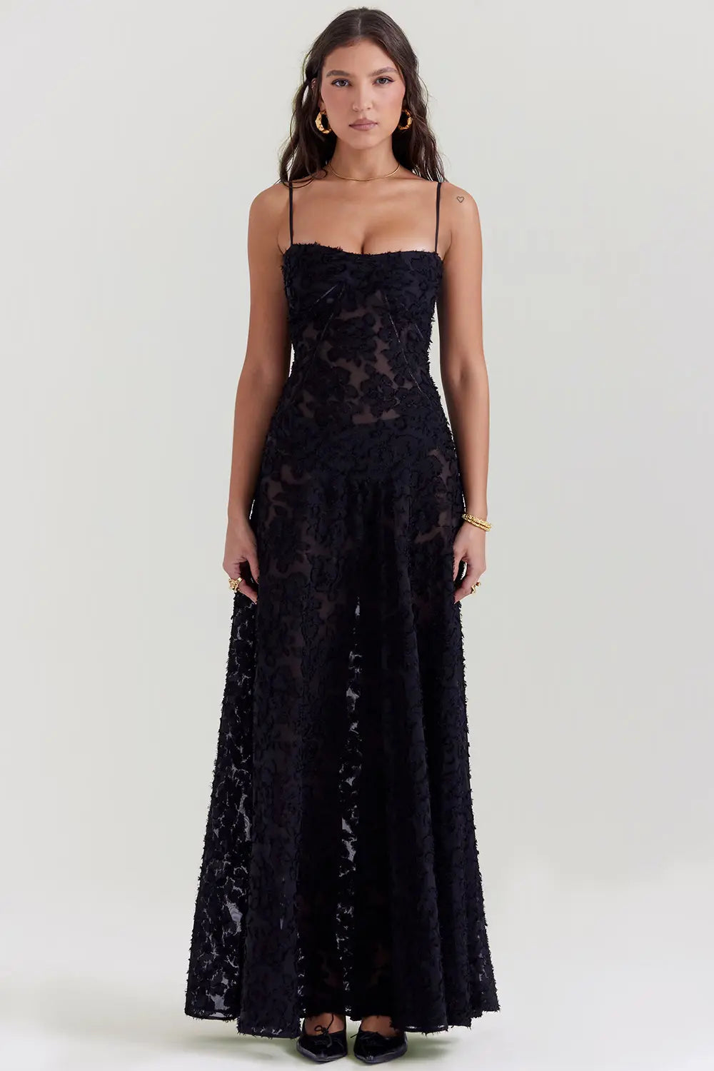KROHN-E Damen Langes Sommerkleid Rückenfrei Verstellbare Träger
