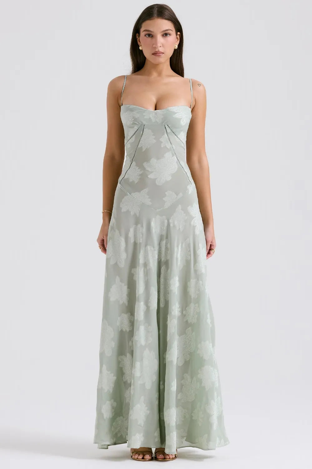 KROHN-E Damen Langes Sommerkleid Rückenfrei Verstellbare Träger