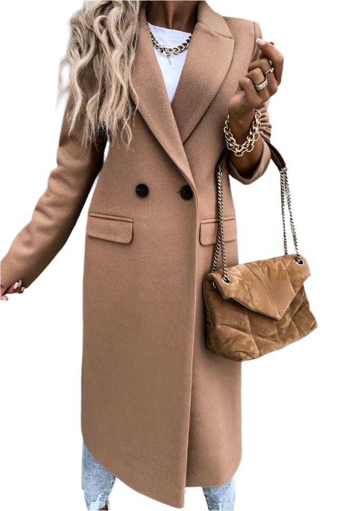 Krohn-e | Winterjacke für Damen - langer Mantel mit klassischem Stil