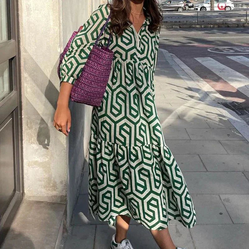 Maxikleid von Sigmara mit langen Ärmeln