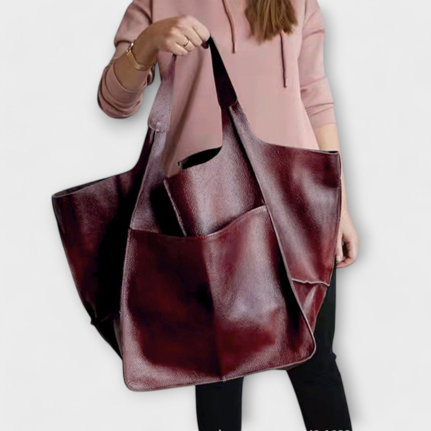 KROHN-E Damen Alltagstasche Geräumig Vielseitig Schwarz Handtasche