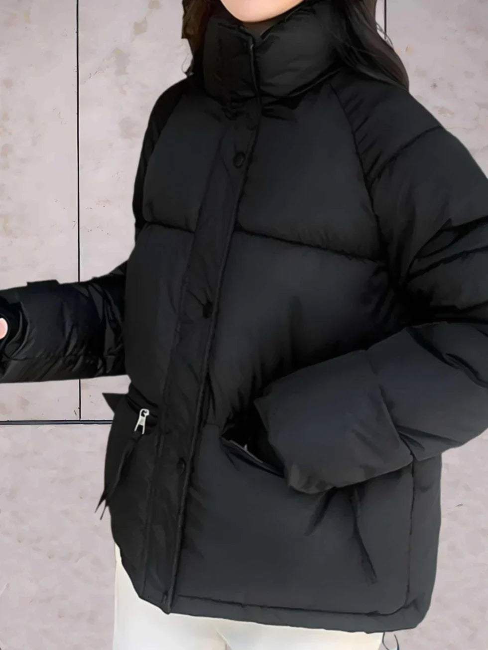 Krohn-e | Parkajacke mit Stehkragen und Doppelverschluss