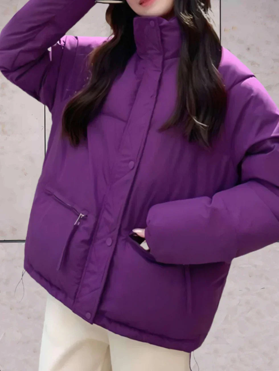Krohn-e | Parka-Jacke mit Stehkragen und Doppeltem Verschluss