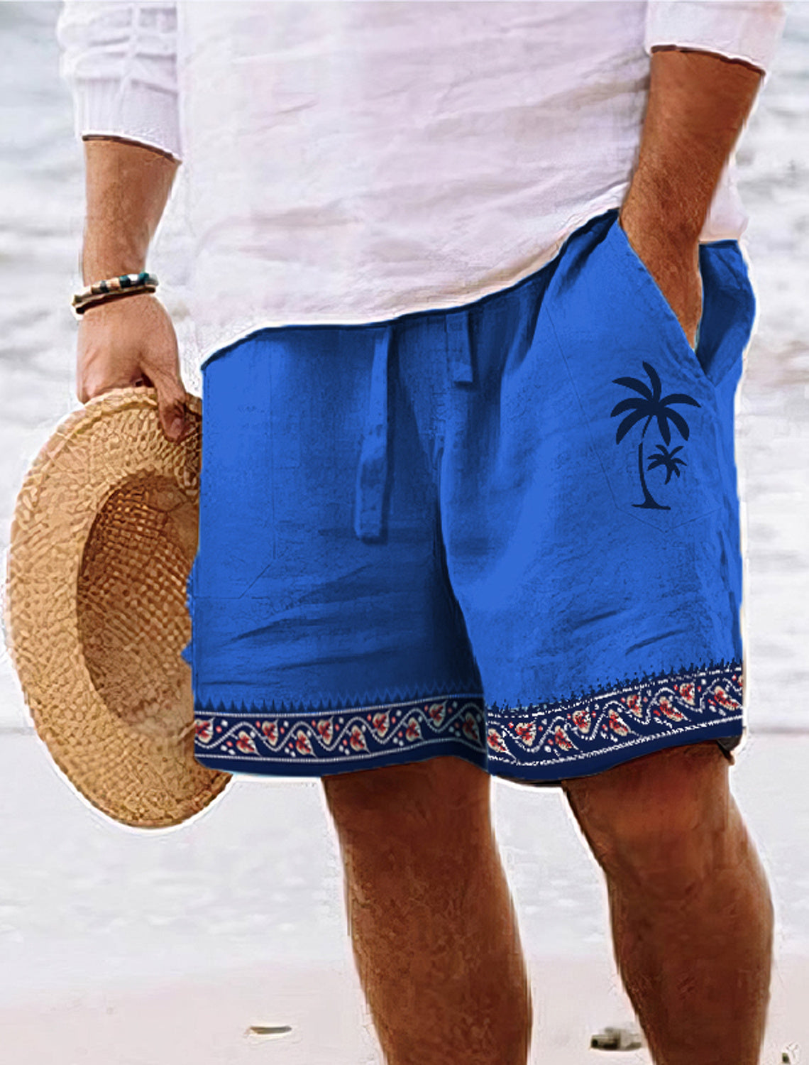Herren Shorts mit Kokosnussbaummotiv - Zachar